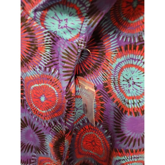 Easy Essentials Spiral Burst Top Women 5X Purple 100% Cotton NWOT - Picture 4 of 7